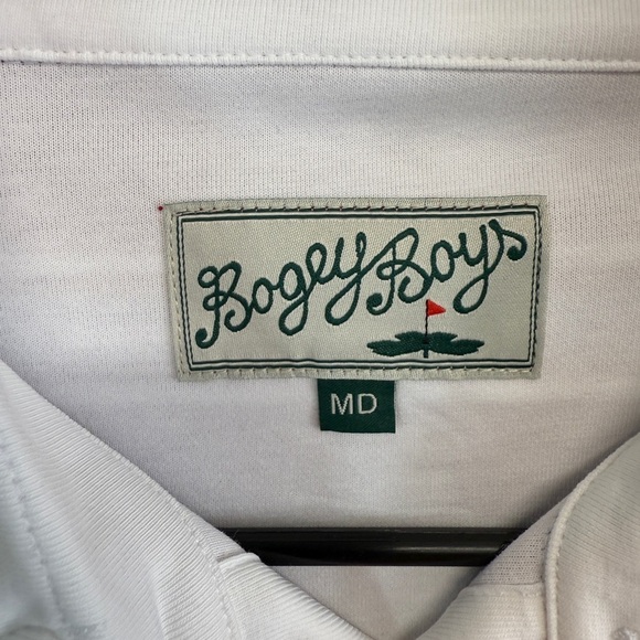 Bogey Boys Polo Shirt Striped Short Sleeve Golf Size Medium M NEW - Picture 3 of 4